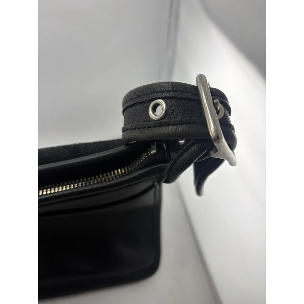 Vintage Coach Legacy Studio Flap Crossbody Messenger Bag Black Leather 9144